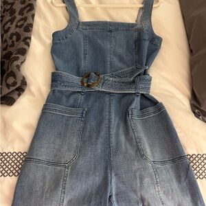 Anthropologie Blue Denim Jumpsuit